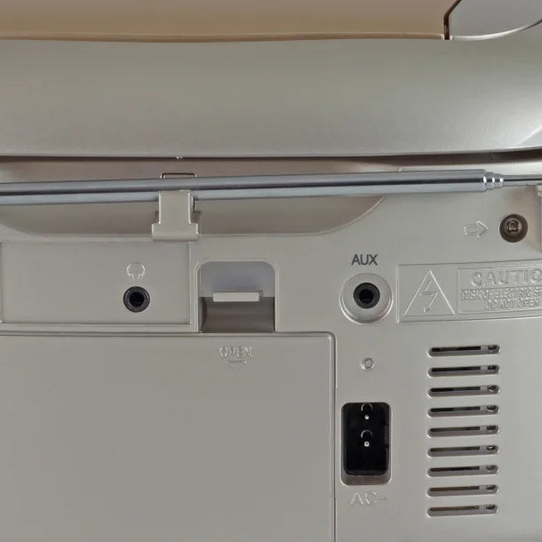 JENSEN® CD-590 1-Watt Portable Stereo CD and Cassette Player/Recorder with AM/FM Radio and Bluetooth® (Champagne Gold)