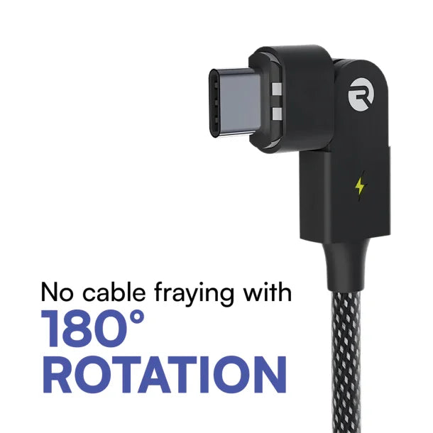 Raycon® The Magic 180 35-Watt Charging Cable, 3.3 Ft., Black