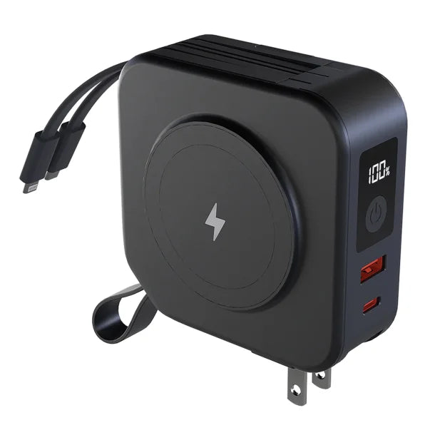 Raycon® The Magic Power 5-in-1 Portable Power Pack, 10,000 mAh, RAPBAN700-23E-BLA