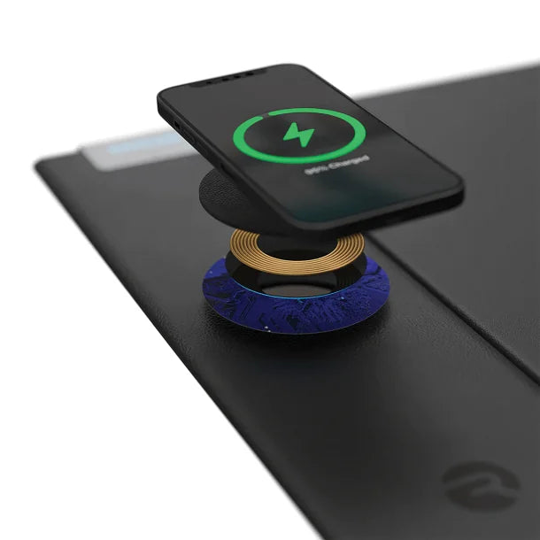Raycon® The Magic Mat Pro Desk Pad with 15-Watt Wireless Charging, Black, RAPMAT500-24E-BLA