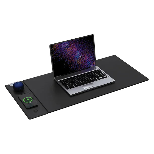 Raycon® The Magic Mat Pro Desk Pad with 15-Watt Wireless Charging, Black, RAPMAT500-24E-BLA