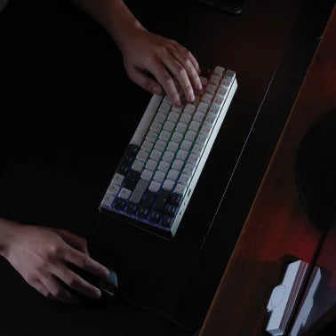 Azio Cascade Bluetooth® and USB Mechanical Computer Keyboard, Hot-Swappable Switches, Backlit, Galaxy Light