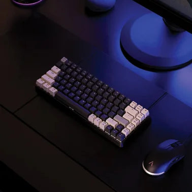 Azio Cascade Slim Bluetooth® and USB Mechanical Computer Keyboard, Hot-Swappable Switches, Backlit, Forest Dark