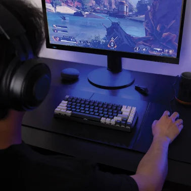 Azio Cascade Bluetooth® and USB Mechanical Computer Keyboard, Hot-Swappable Switches, Backlit, Galaxy Light