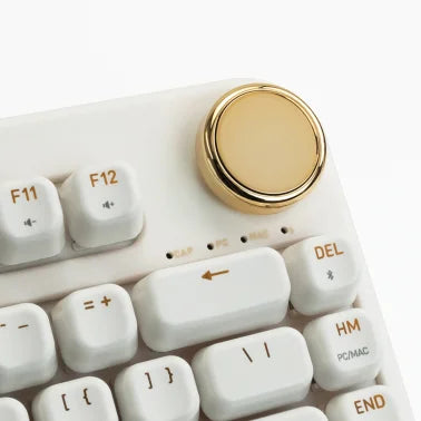 Azio IZO Bluetooth® and USB Mechanical Computer Keyboard, Blue Switches (White Blossom)