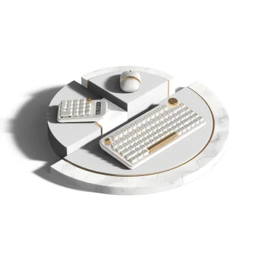 Azio IZO Bluetooth® and USB Mechanical Computer Keyboard, Blue Switches (White Blossom)