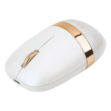 Azio IZO Cordless Optical Computer Mouse, Ergonomic, 3 Buttons, Bluetooth® 3.0/5.0 and 2.4G RF-USB (White Blossom)