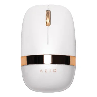 Azio IZO Cordless Optical Computer Mouse, Ergonomic, 3 Buttons, Bluetooth® 3.0/5.0 and 2.4G RF-USB (White Blossom)
