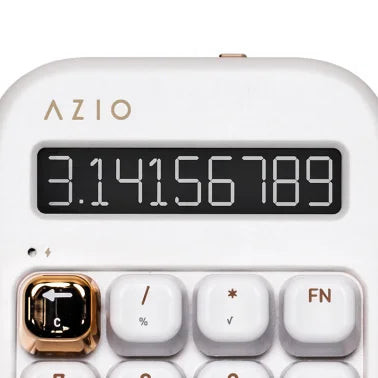 Azio IZO Wireless Numeric Keypad and Calculator for Mac® and PC Laptops, Backlit, IN103-US (White Blossom)