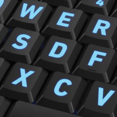 Azio KB505U Vision USB Wired Computer Keyboard for PC, Large Print, 3-Color Backlight, Black