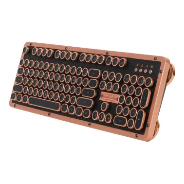 Azio Retro Classic Bluetooth®/USB Hybrid Computer Keyboard for Mac® and PC, Backlit (Artisan Leather)