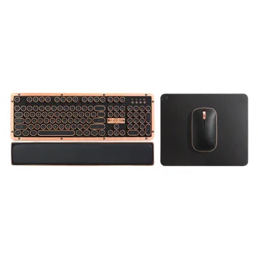 Azio Retro Classic Bluetooth®/USB Hybrid Computer Keyboard for Mac® and PC, Backlit (Artisan Leather)