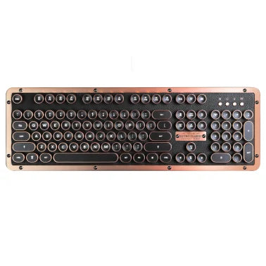 Azio Retro Classic Bluetooth®/USB Hybrid Computer Keyboard for Mac® and PC, Backlit (Artisan Leather)