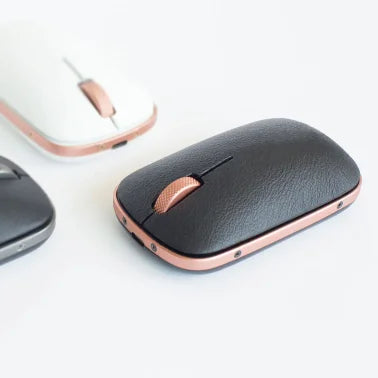 Azio Retro Classic Cordless Optical Computer Mouse, Ergonomic, 3 Buttons, Bluetooth®/2.4G RF-USB, Artisan