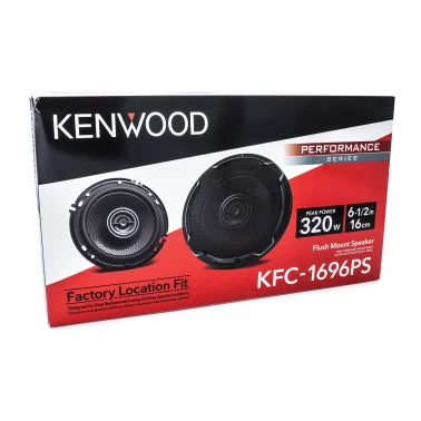 KENWOOD® Performance Series KFC-1696PS 6.5-In., 320-Watt-Max 2-Way Full-Range Speakers, Black, 2 Pack