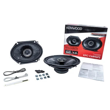 KENWOOD® Performance Series KFC-C6896PS 6-In. x 8-In., 360-Watt-Max 2-Way Full-Range Custom-Fit Speakers, Black, 2 Pack