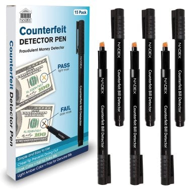 Nadex Coins™ Easy-Swipe Counterfeit Pens (15 Pack) (15 Pack)