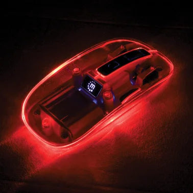 Manhattan® Transparent Wireless Optical Computer Mouse, 3 Buttons, 2.4 GHz (Black)