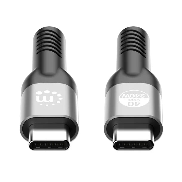 Manhattan® USB4®/Thunderbolt™ 4 Type-C 40-Gbps 8K Video and 240-Watt EPR Charging Cable, PD 3.1