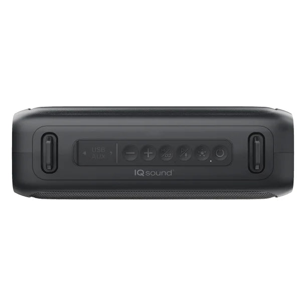 IQ Sound® Portable Bluetooth® 2.0-Channel Speaker with RGB Light Panel and Speakerphone, True Wireless, Black, IQ-3520RGB