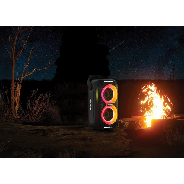 Dolphin® Audio Waterproof Portable Bluetooth® Party Speaker® with Sound-Activated Lights, Black, S-20