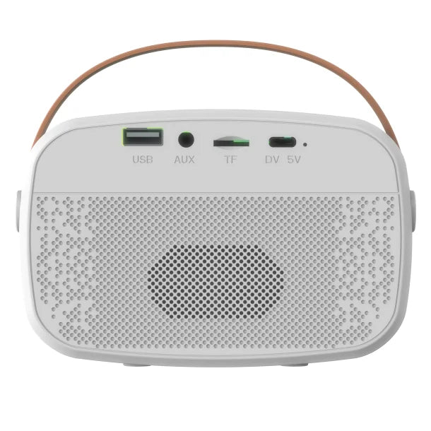 IQ Sound® Mini Karaoke Portable Bluetooth® Speaker with Wireless Microphone and RGB Light Show, IQ-908K (White)