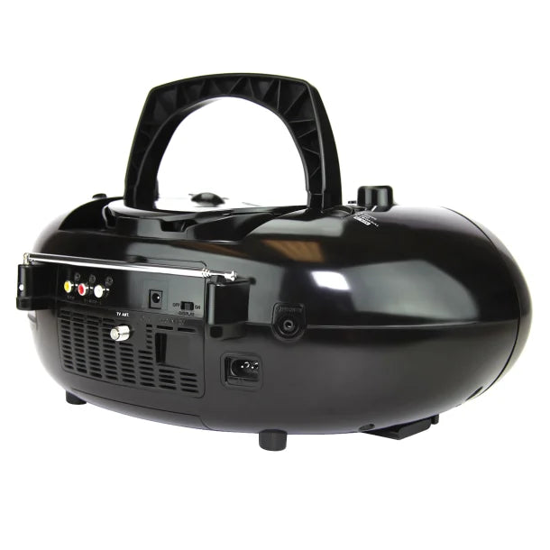 Emerson® Bluetooth® 720p DVD/CD/Radio/TV Boom Box with 7-In. Screen and Remote, Black, EDL-2870HBK