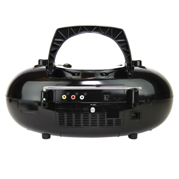 Emerson® Bluetooth® 720p DVD/CD/Radio/TV Boom Box with 7-In. Screen and Remote, Black, EDL-2870HBK