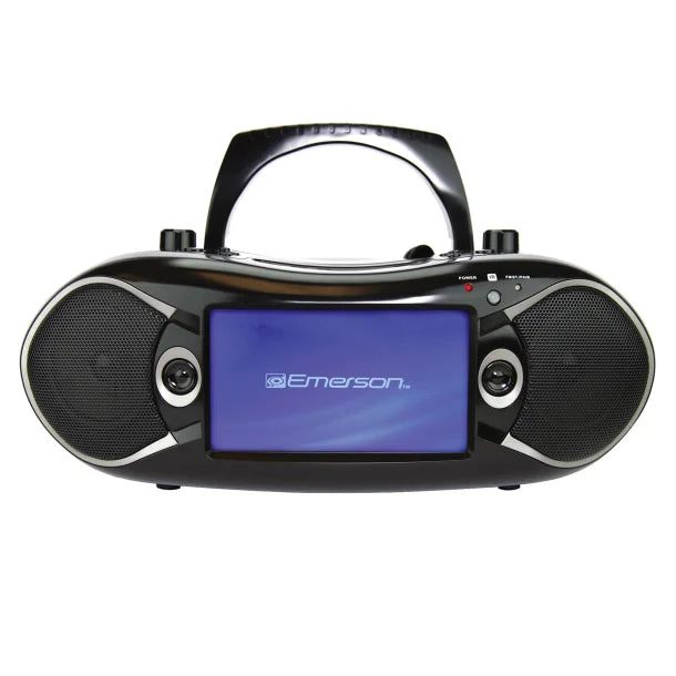 Emerson® Bluetooth® 720p DVD/CD/Radio/TV Boom Box with 7-In. Screen and Remote, Black, EDL-2870HBK