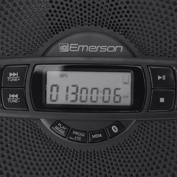 Emerson® Portable CD Player with Speaker, FM Radio, Earbuds, and Bluetooth® Out, Black, EPCD-2000