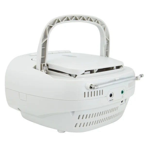 Emerson® CD/Cassette/Radio Boom Box, EPB-3003 (White)