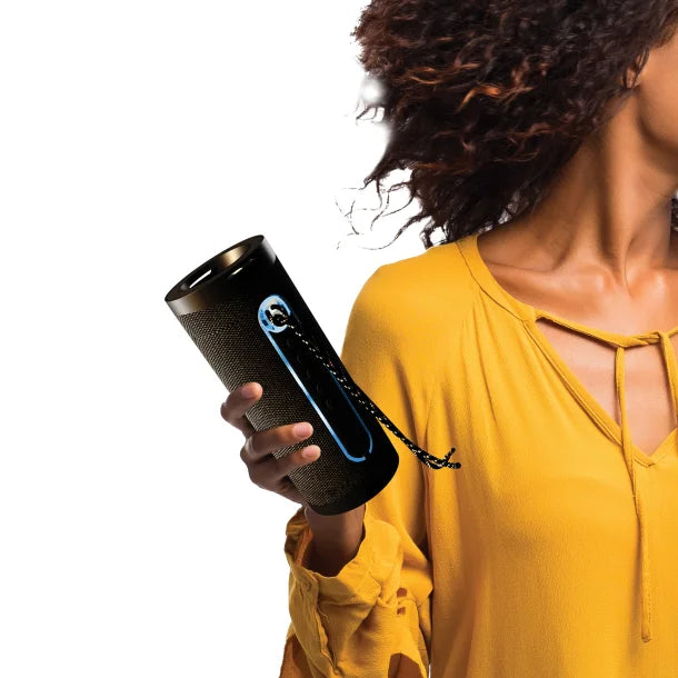 Supersonic® Portable Bluetooth® Speaker with LED Flashlight and Speakerphone, SC-2340BT (Black)