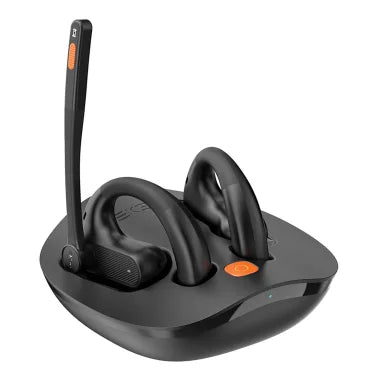 EKSAtelecom S30 Bluetooth® Open-Ear Air-Conduction Headset with Microphone, True Wireless with Charging Case, Black