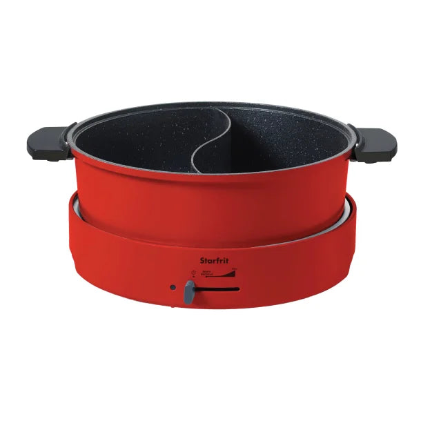 Starfrit® 1,500-Watt 5.3-Qt. XL Dual-Sided Hot Pot, Red