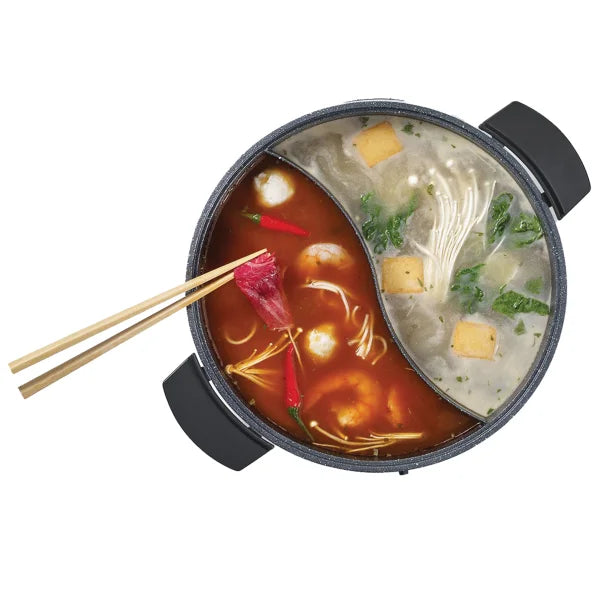 Starfrit® 1,500-Watt 5.3-Qt. XL Dual-Sided Hot Pot, Red