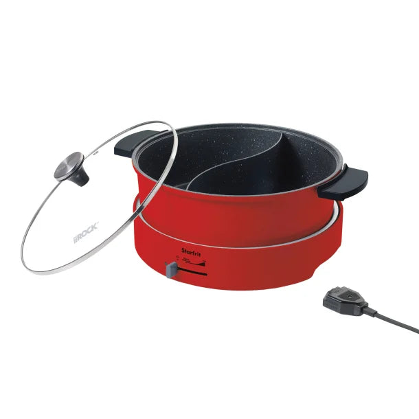 Starfrit® 1,500-Watt 5.3-Qt. XL Dual-Sided Hot Pot, Red