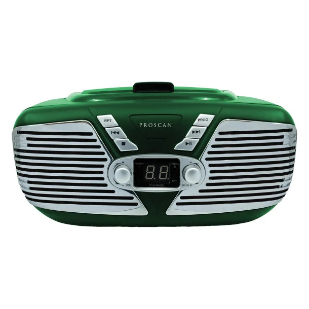 Proscan® Retro-Style CD/Radio Boom Box, PRCD211 (Green)