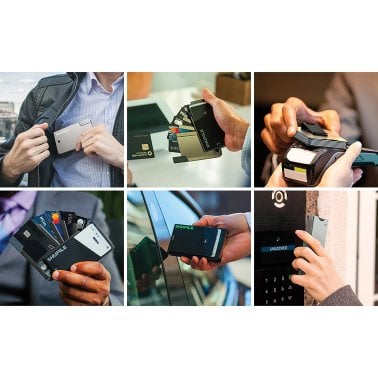 Shuffle® Card Wallet 1.0 (Raw Titanium)