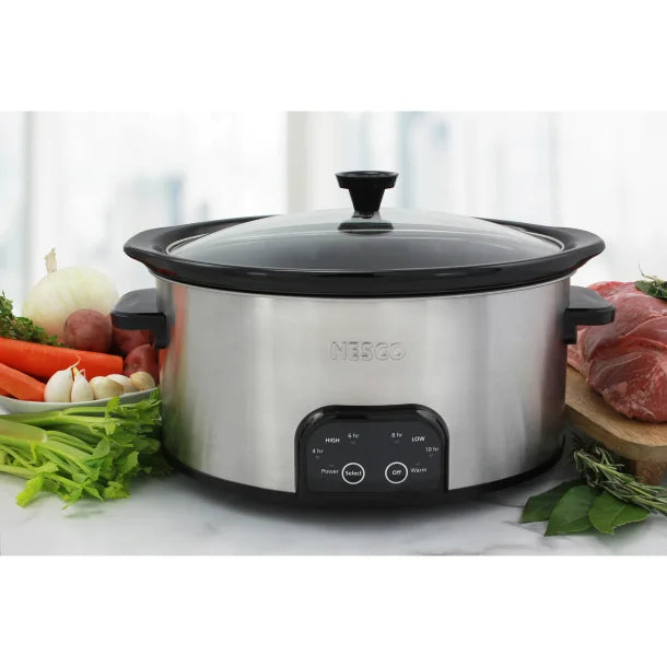 NESCO® 6-Qt. Stainless Steel Digital Slow Cooker