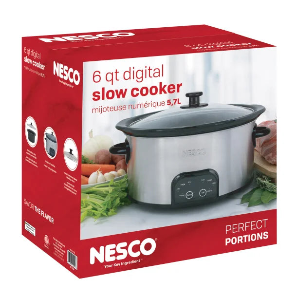 NESCO® 6-Qt. Stainless Steel Digital Slow Cooker