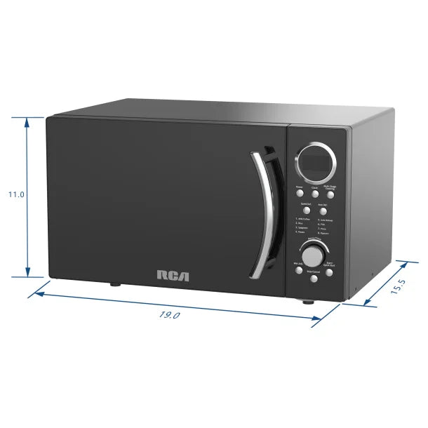 RCA 900-Watt 0.9-Cu. Ft. Retro Countertop Microwave (Black)