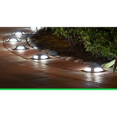 Home Zone Security® 12-Pack Outdoor Solar Deck Light, Black, 20 Lumens