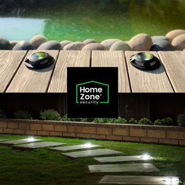 Home Zone Security® 12-Pack Outdoor Solar Deck Light, Black, 20 Lumens