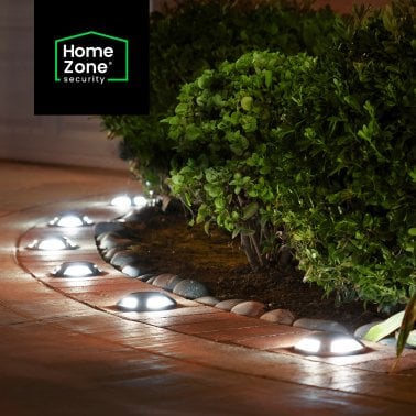 Home Zone Security® 12-Pack Outdoor Solar Deck Light, Black, 20 Lumens