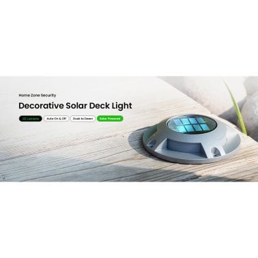 Home Zone Security® 12-Pack Outdoor Solar Deck Light, Black, 20 Lumens