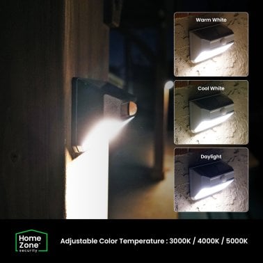 Home Zone Security® Mesh-Linkable Solar SMD LED Security Wall Light, 800 Lumens, 4 Pack