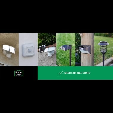 Home Zone Security® Mesh-Linkable Solar SMD LED Security Wall Light, 800 Lumens, 4 Pack