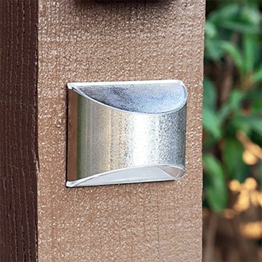 Home Zone Security® 4-Pack Decorative Outdoor Solar Lights for Wall, Fence Post, or Step