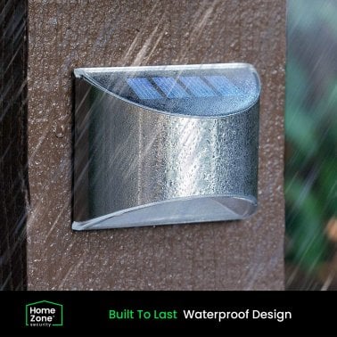 Home Zone Security® 4-Pack Decorative Outdoor Solar Lights for Wall, Fence Post, or Step