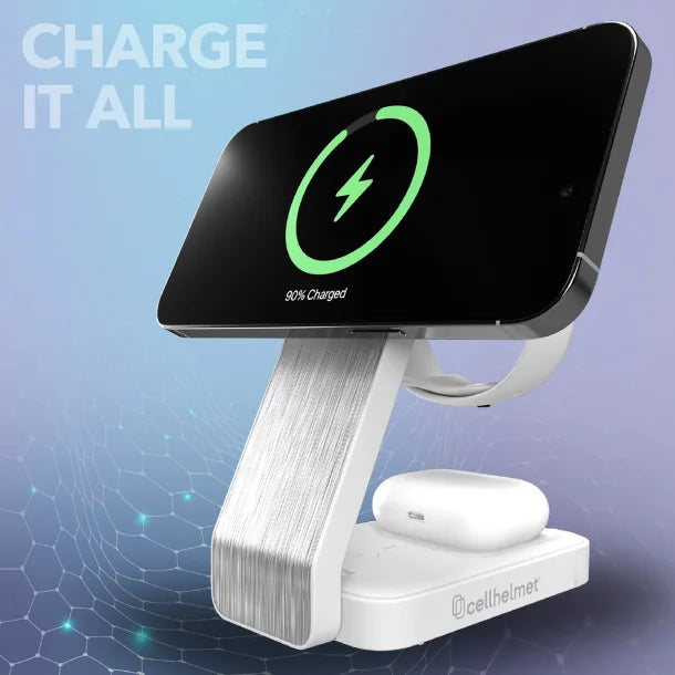 cellhelmet® 3-in-1 Charging Stand with 3-Ft. Charging Cable